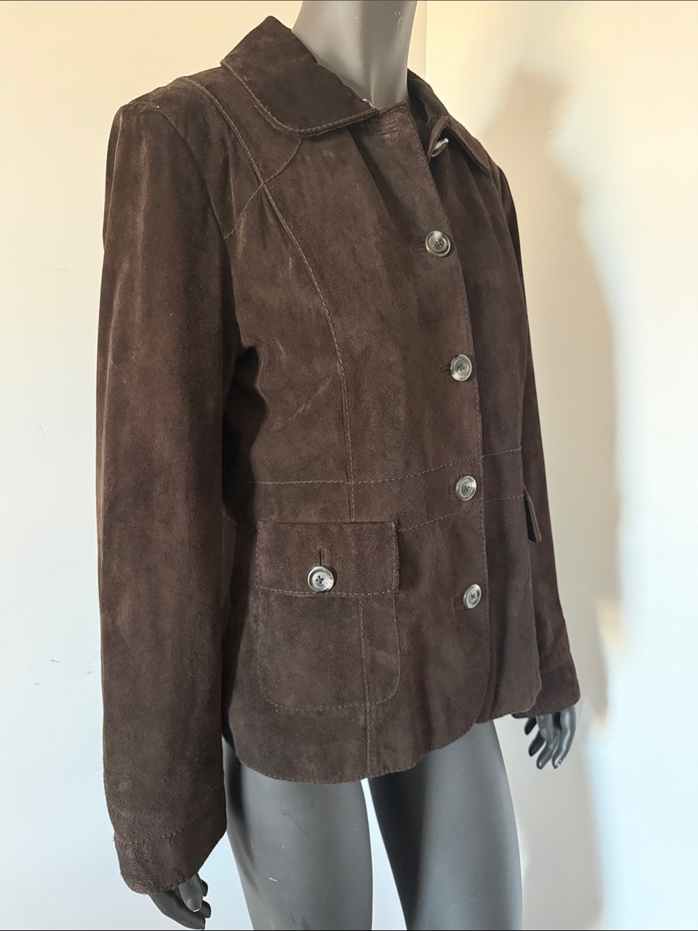 274. Alfani Black Leather Bomber Jacket - Picture 6 of 6